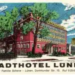 Retro-Art Hotel Lünen angenehm anders Das 1. Prospekt des damaligen Stadt - Hotel Lünen