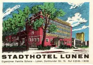 Retro-Art Hotel Lünen angenehm anders Das 1. Prospekt des damaligen Stadt - Hotel Lünen