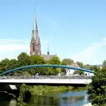 Retro-Art Hotel Lünen angenehm anders Brücke über die Lippe nahe dem Retro-Art Hotel Lünen